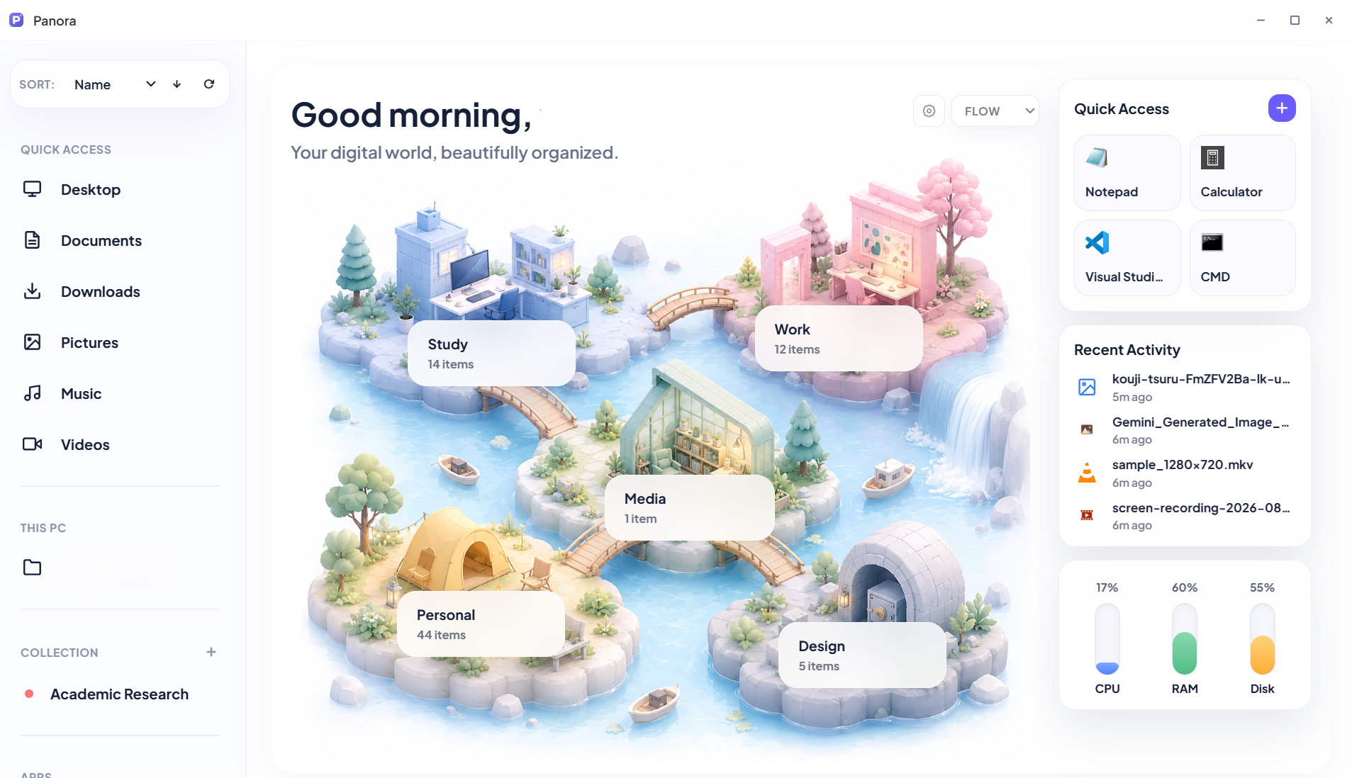 Flow theme preview